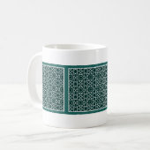 Tasse des grünen Gittermusters (Vorderseite Links)