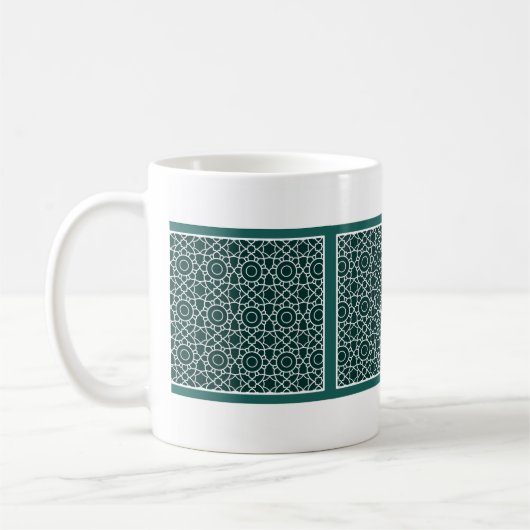 Tasse des grünen Gittermusters (Links)