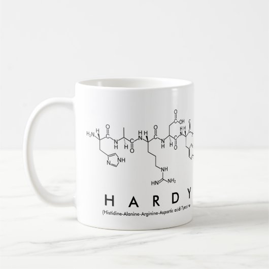 Tasse des Hardy Peptids (Links)
