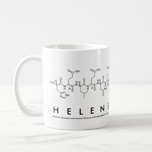 Tasse des Helene-Peptids (Links)