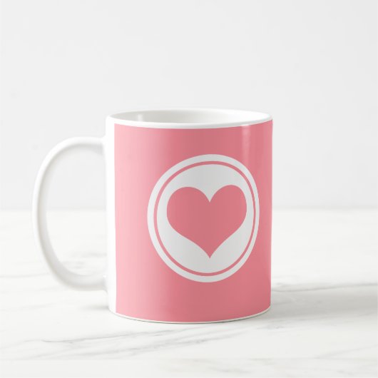 Tasse des Herzens, rosa (Links)