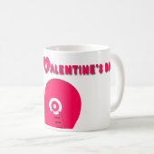 Tasse des Herzens und des Valentinstag (VorderseiteRechts)