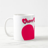 Tasse des Herzens und des Valentinstag (Links)