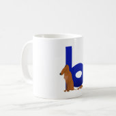 Tasse des Hundealphabet-B (Vorderseite Links)