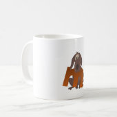 Tasse des Hundealphabet-M (Vorderseite Links)