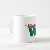 Tasse des Hundealphabet-W (Vorderseite Links)