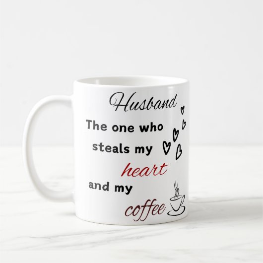 Tasse des Husband-Kaffees - der, der mir das Herz (Links)