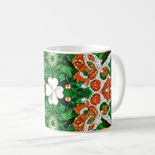 Tasse des irischen Farbdesigns (VorderseiteRechts)