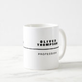 Tasse des Jobs mit Name (VorderseiteRechts)