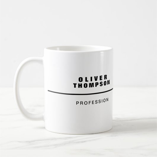 Tasse des Jobs mit Name (Links)