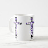Tasse des Kaffeecups im Beileid des Gedächtnisses (Vorderseite Links)