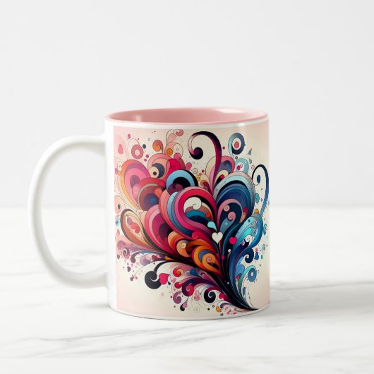 Tasse des Kaffeeherzes (Links)