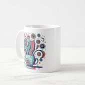Tasse des Kaffeemusterdesigns (Vorderseite Links)