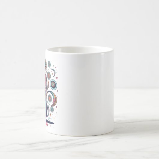 Tasse des Kaffeemusterdesigns (Mittel)