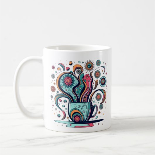Tasse des Kaffeemusterdesigns (Links)