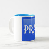 Tasse des Kaffees beten (Vorderseite Links)