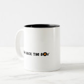 Tasse des Kaffees bringt die 80er Jahre zurück (Vorderseite Links)