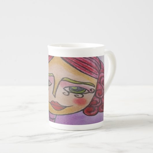 Tasse des Kaffees (Colorful Whimsical 03) (Vorderseite Rechts)
