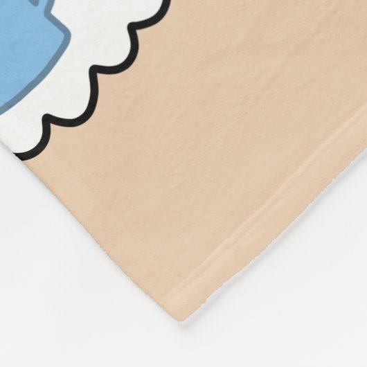 Tasse des Kaffees dachte Blase Fleecedecke (Ecke)