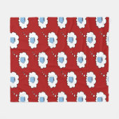 Tasse des Kaffees dachte Blase Fleecedecke (Vorderseite (Horizontal))