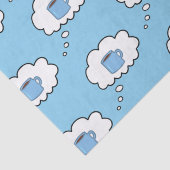 Tasse des Kaffees dachte Blasen Seidenpapier (Detail)