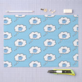 Tasse des Kaffees dachte Blasen Seidenpapier (Handwerk)