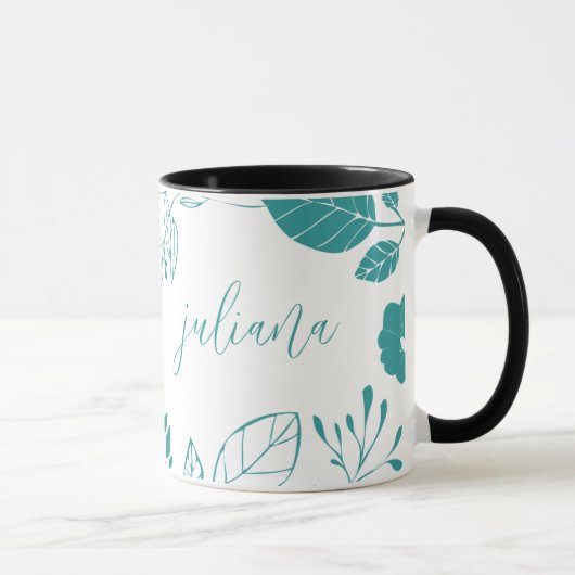 Tasse des Kaffees: Design der floralen Tasse (Rechts)