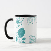 Tasse des Kaffees: Design der floralen Tasse (Links)