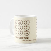 Tasse des Kaffees - Design der Herzklopfen (Vorderseite Links)