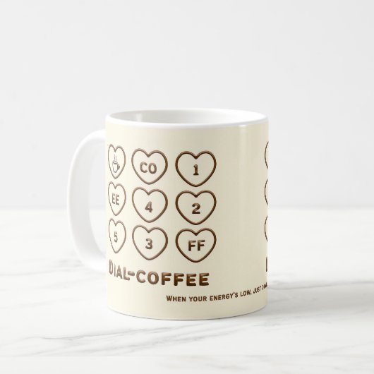 Tasse des Kaffees - Design der Herzklopfen (Vorderseite Links)