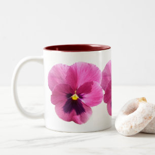 Tasse des Kaffees - Dunkelrosa Pansy