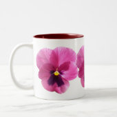 Tasse des Kaffees - Dunkelrosa Pansy (Links)