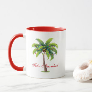 Tasse des Kaffees Feliz Navidad