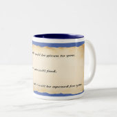 Tasse des Kaffees: Frag, suche und klopfen (VorderseiteRechts)