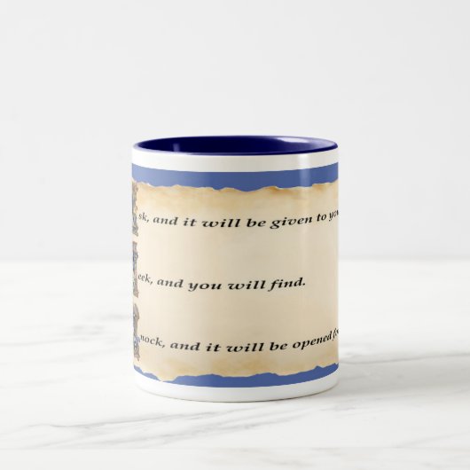 Tasse des Kaffees: Frag, suche und klopfen (Mittel)