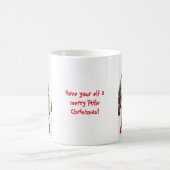 Tasse des Kaffees, frohe Weihnachtself (Mittel)