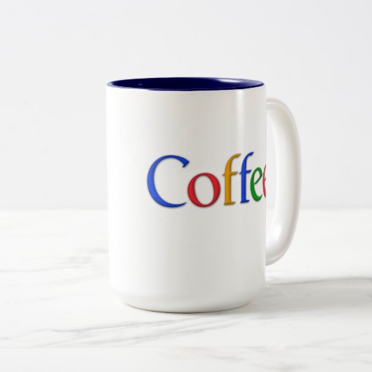 Tasse des Kaffees (Google-Logo) (VorderseiteRechts)