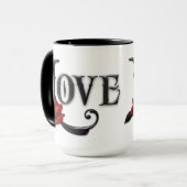 Tasse des Kaffees, gotische Liebe (Vorderseite Links)