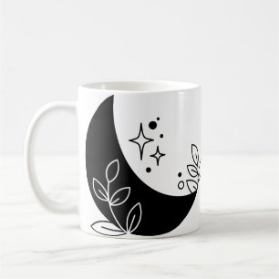 Tasse des Kaffees - Halbmond, Mystisch, Schwarz un