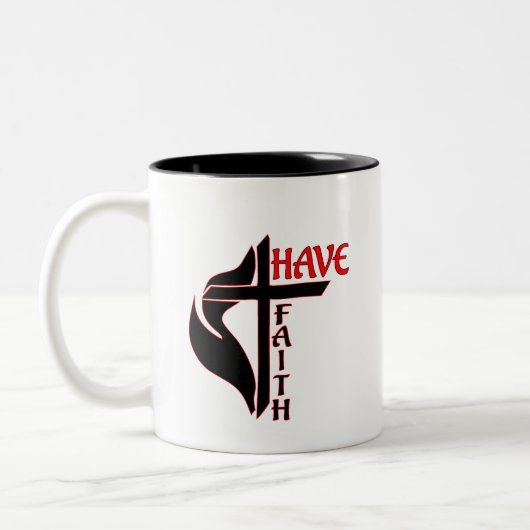 Tasse des Kaffees hat Vertrauen (Links)