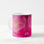 Tasse des Kaffees - Hellrosa Kaktus Blume (Vorderseite Links)