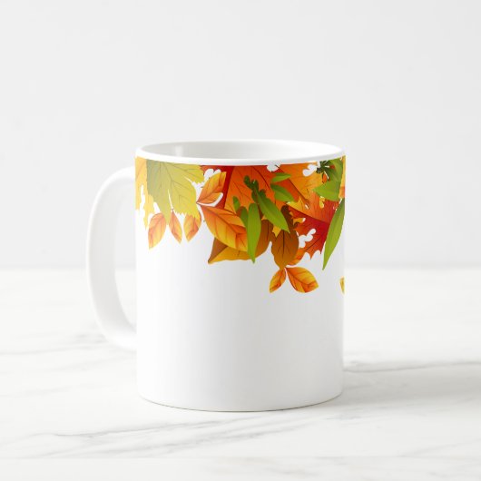Tasse des Kaffees Herbstblätter (Vorderseite Links)