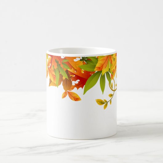 Tasse des Kaffees Herbstblätter (Mittel)