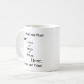 Tasse des Kaffees - Ihr Design oder Foto Upload (Vorderseite Links)