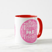 Tasse des Kaffees in mehreren Sprachen (VorderseiteRechts)