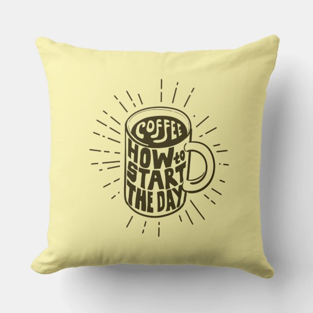 Tasse des Kaffees Kissen (Vorderseite)