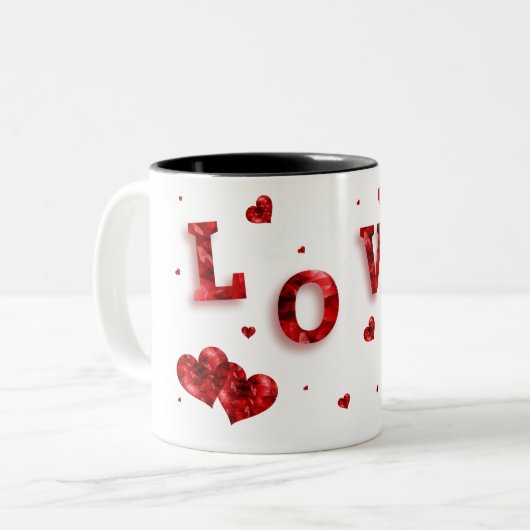 Tasse des Kaffees - Liebe (Vorderseite Links)
