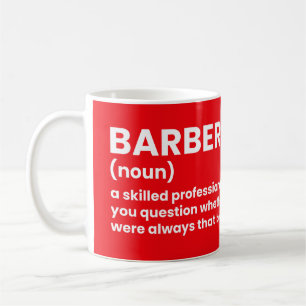 Tasse des Kaffees mit Barberdefinition