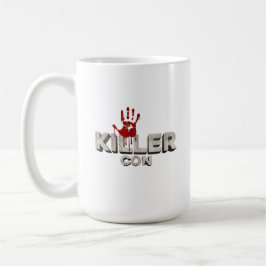Tasse des Kaffees mit dem offiziellen Killer Con L