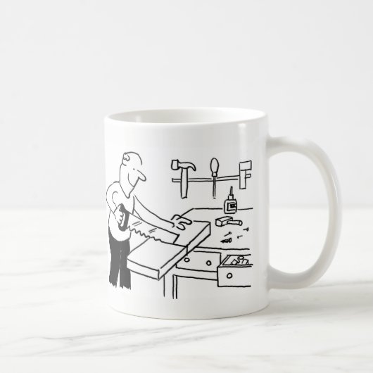 Tasse des Kaffees mit einer Illustration des Zimme (Rechts)
